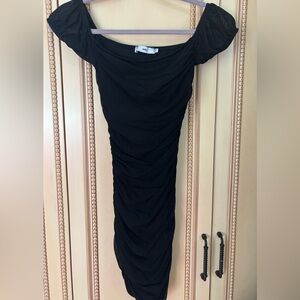 Mini black bodycon dress